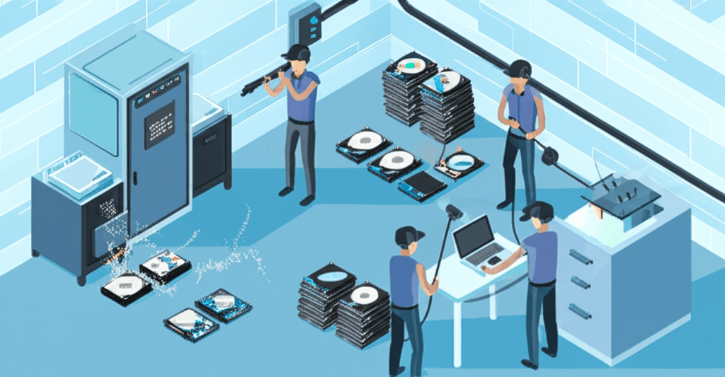 Storage media handled before reuse