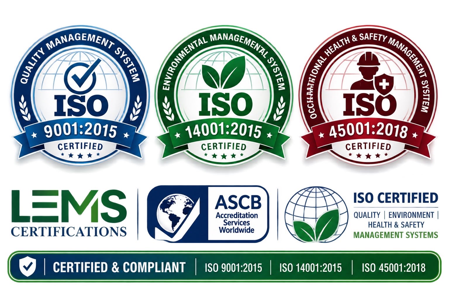 ISO 9001, ISO 14001 & ISO 45001 Certified MAH Recycling certifications: ISO 9001:2015 Quality Management, ISO 14001:2015 Environmental Management, and ISO 45001:2018 Occupational Health & Safety Management Systems